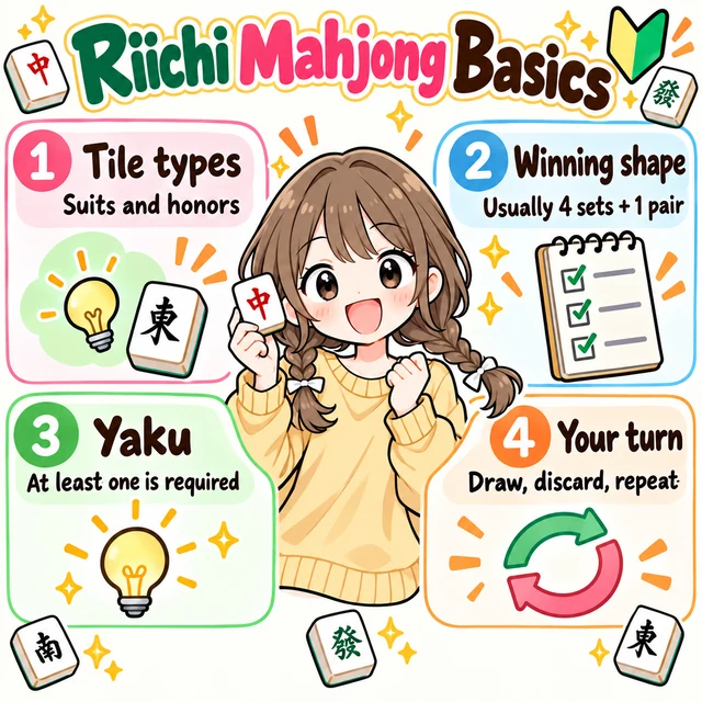 Illustrated introduction to riichi mahjong for beginners