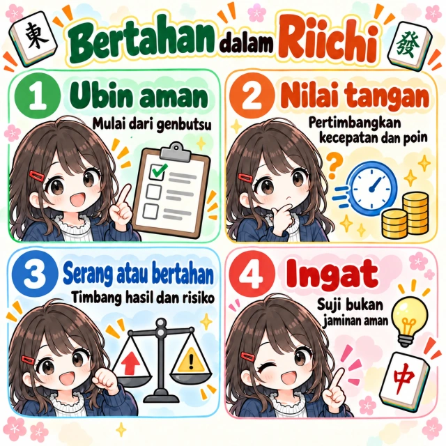Menyerang, bertahan, dan pertahanan mahjong: ilustrasi