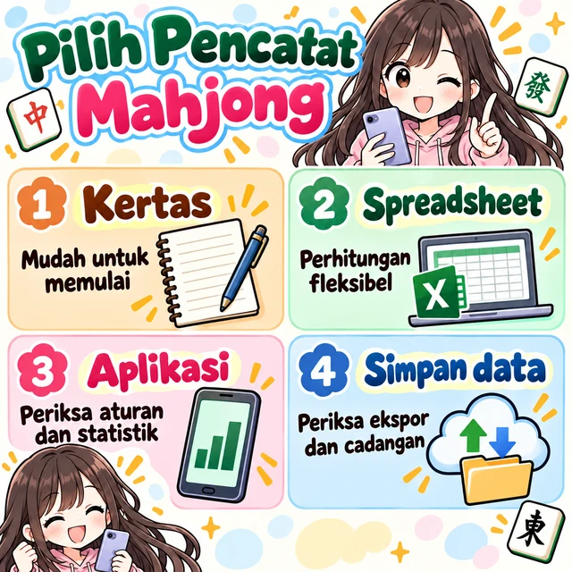 Cara memilih aplikasi pencatat untung rugi mahjong: ilustrasi