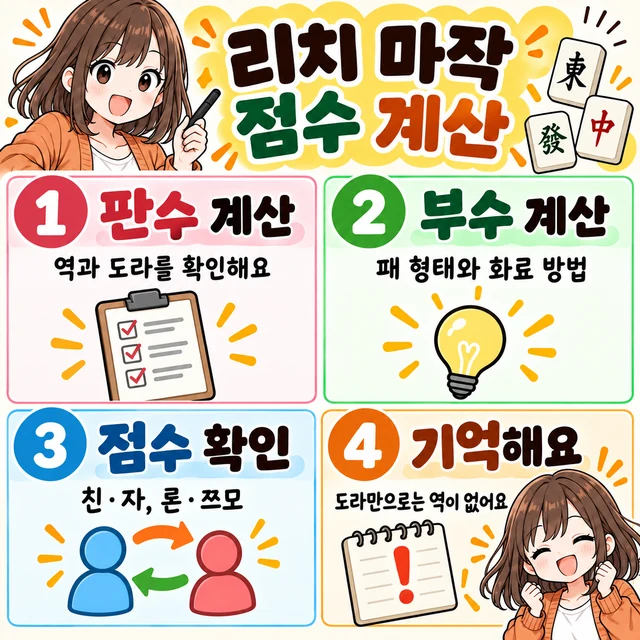 마작 점수 계산 그림 설명