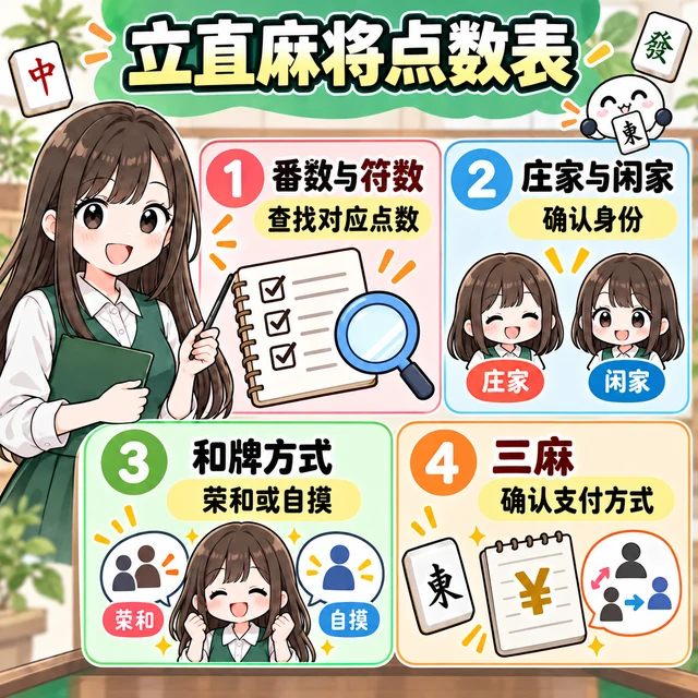 四人麻将与三人麻将点数表图解